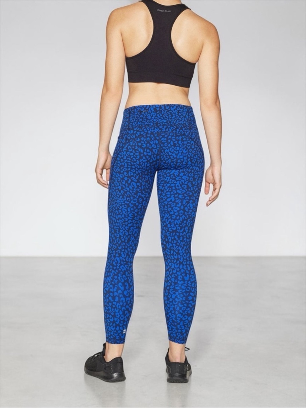 Sweaty Betty Women’s Power 7/8 Dark Blue Animal Print Leggings US6